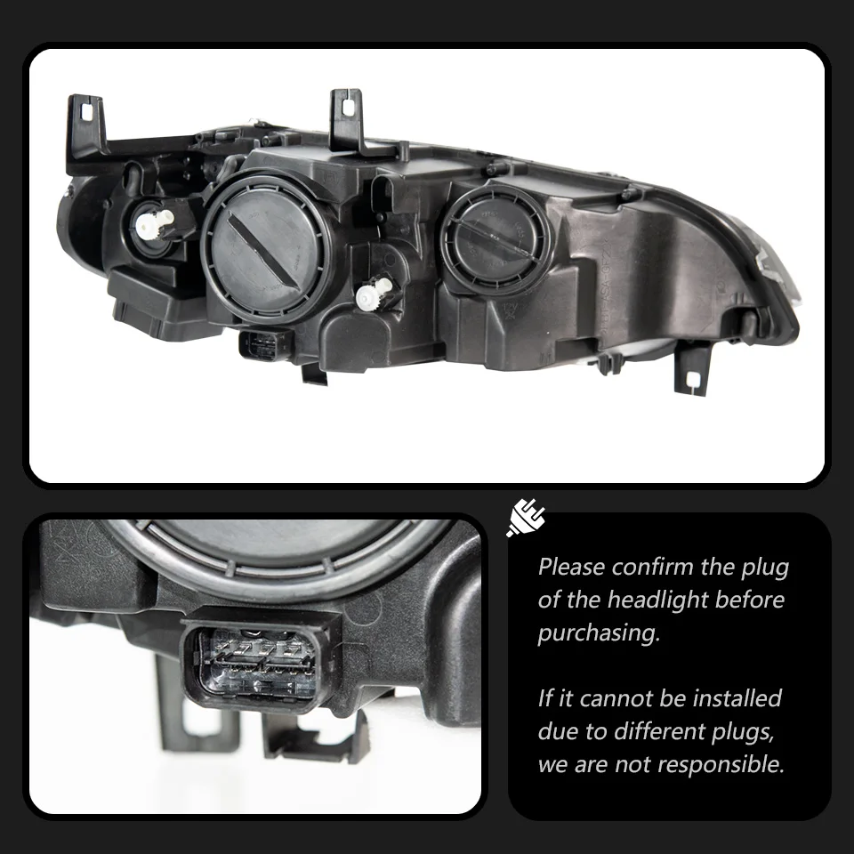 

Фара AKD для BMW E71, светодиодная фара 2007-2013, фары X6 DRL, указатель поворота, дальний свет, линза проектора «ангельский глаз»