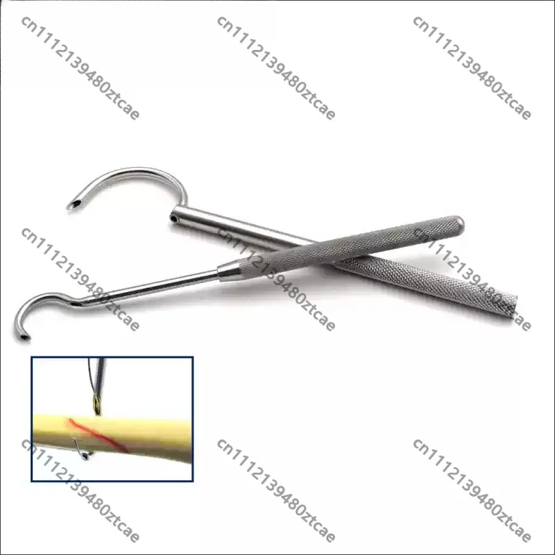 Stainless Steel Veterinary Bone Wire Guide Threader, Wire Introducer Instrument, Small Animal Pet Orthopedic Surgery Threading
