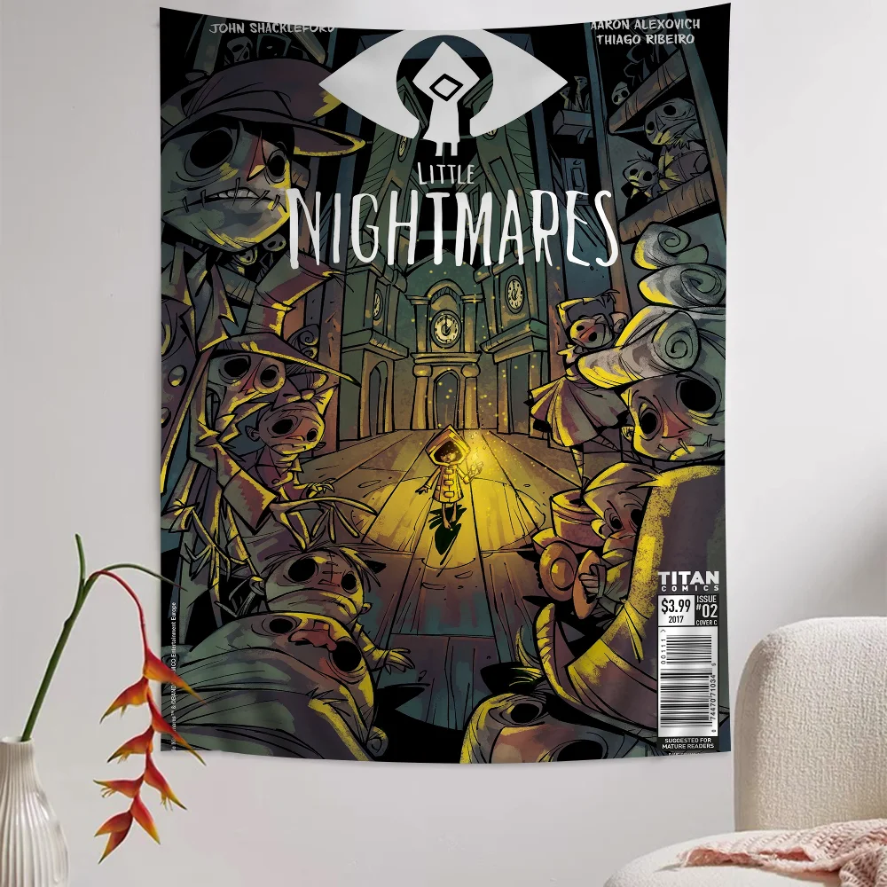 Game L-Little Nightmares Anime Tapestry Hanging Tarot Hippie Wall Rugs Dorm Home Decor