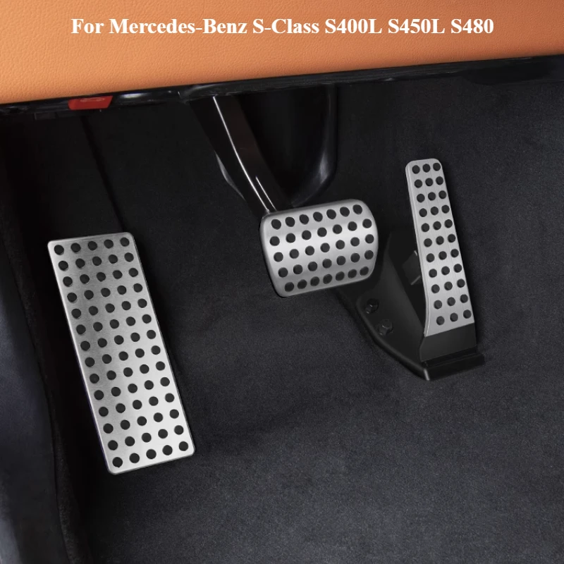 

For Mercedes-Benz S-Class S400L S450L S480 2021-2025 Aluminum Alloy Accelerator Brake Pedal Special Car Interior Supplies