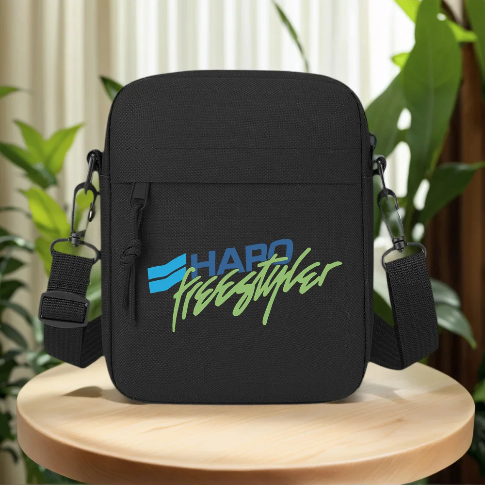 HARO freestyle text graphic design logo Men Crossbody Bag Single Shoulder Women Cartoon Anime Film Printing Design Unisex