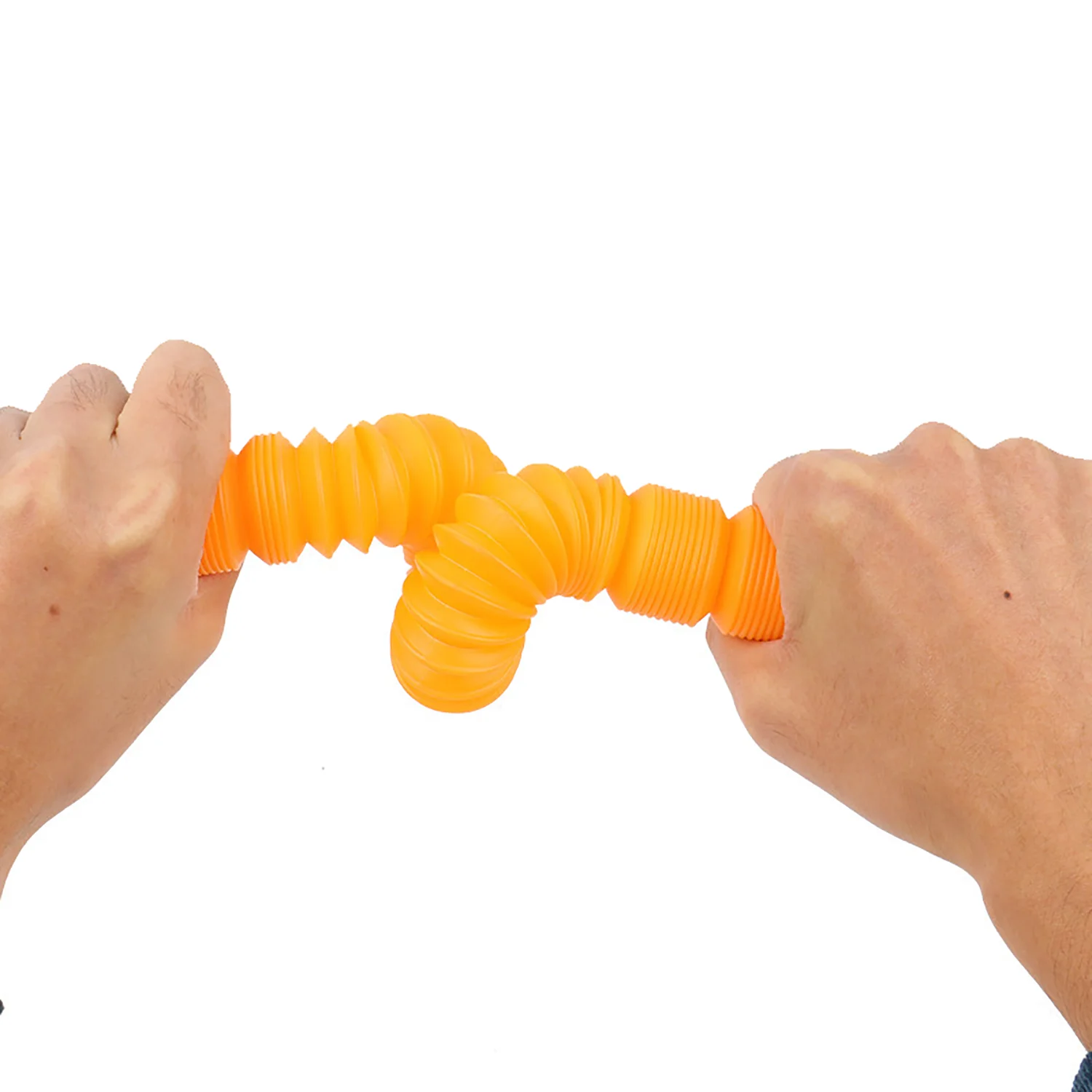 A stretchable tube that can relieve stress at all times, relaxing stress and bringing joy to oneself