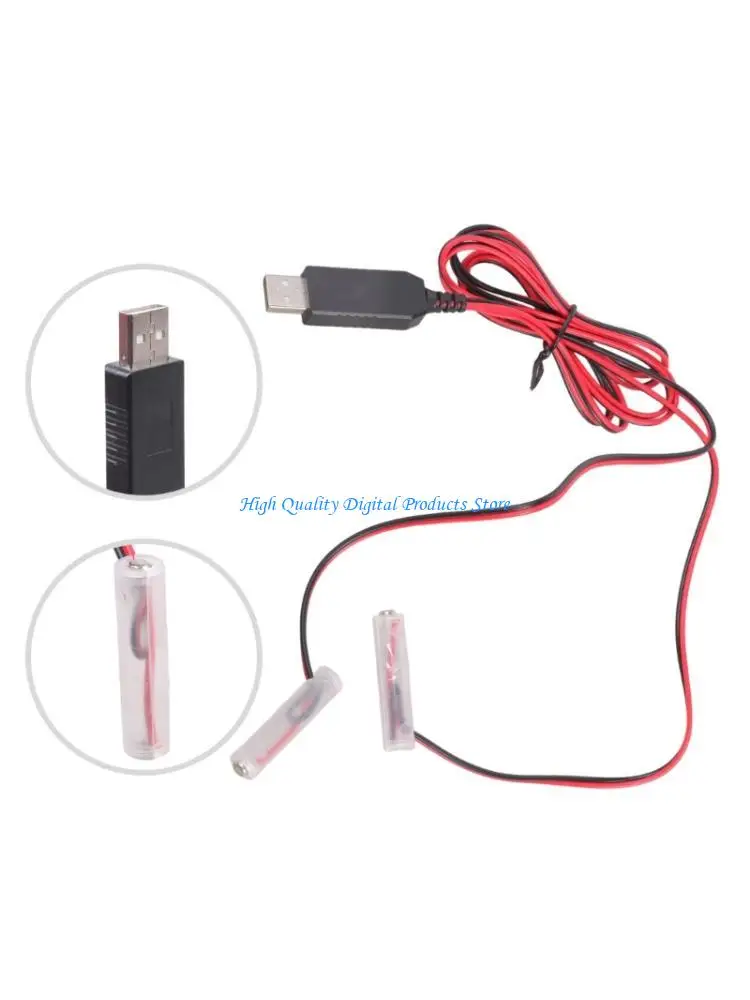 

U2JE Power Supply Cord USB 5V To Double 4.5V Out For Virtual 3A Battery Applications