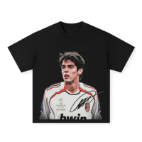 Milan Kaka Figure Printed Cotton T-shirt Football Star Commemorative Shirt Short Sleeve Summer Men and Women Sports Tees