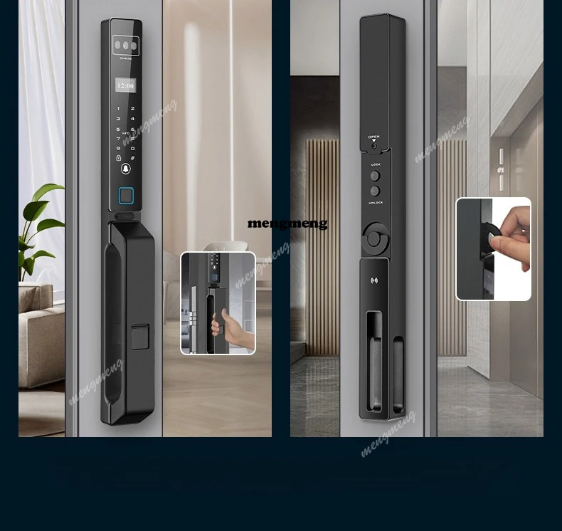 

Automatic facial recognition waterproof fingerprint lock graffiti remote unlocking aluminum alloy door