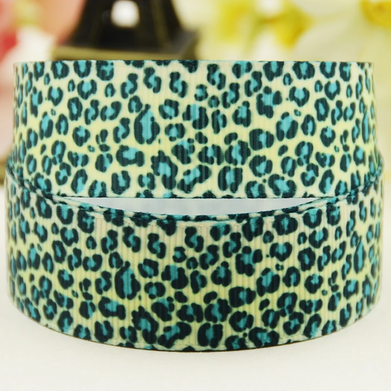 22mm 25mm 38mm 75mm Leopard cartoon printed Grosgrain Ribbon party decoration 10 Yards satin ribbons