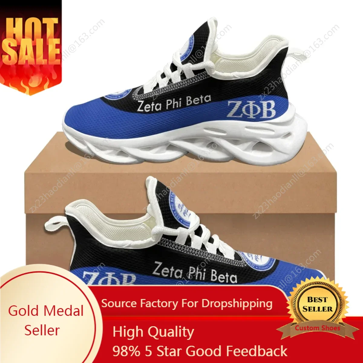 

Summer Shock Absorbing Sneakers Zeta Phi Beta Designer Printed Non-slip Flat Casual Shoes Lightweight Breathable Running Shoes