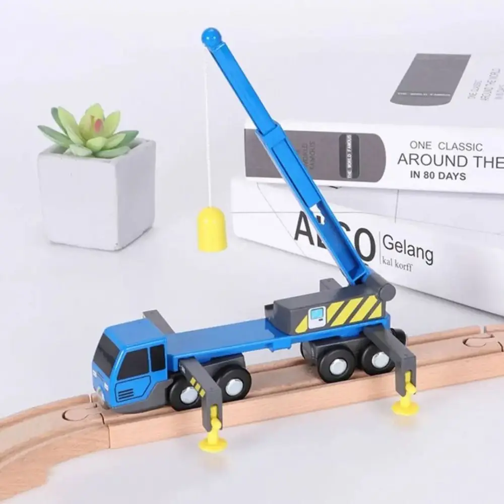 พลาสติกวิศวกรรมยานพาหนะ MINI Crane วิศวกรรมรถรุ่น Inertial ยกรถบรรทุกของเล่น Telescopic ARM ไม้รถไฟของเล่น