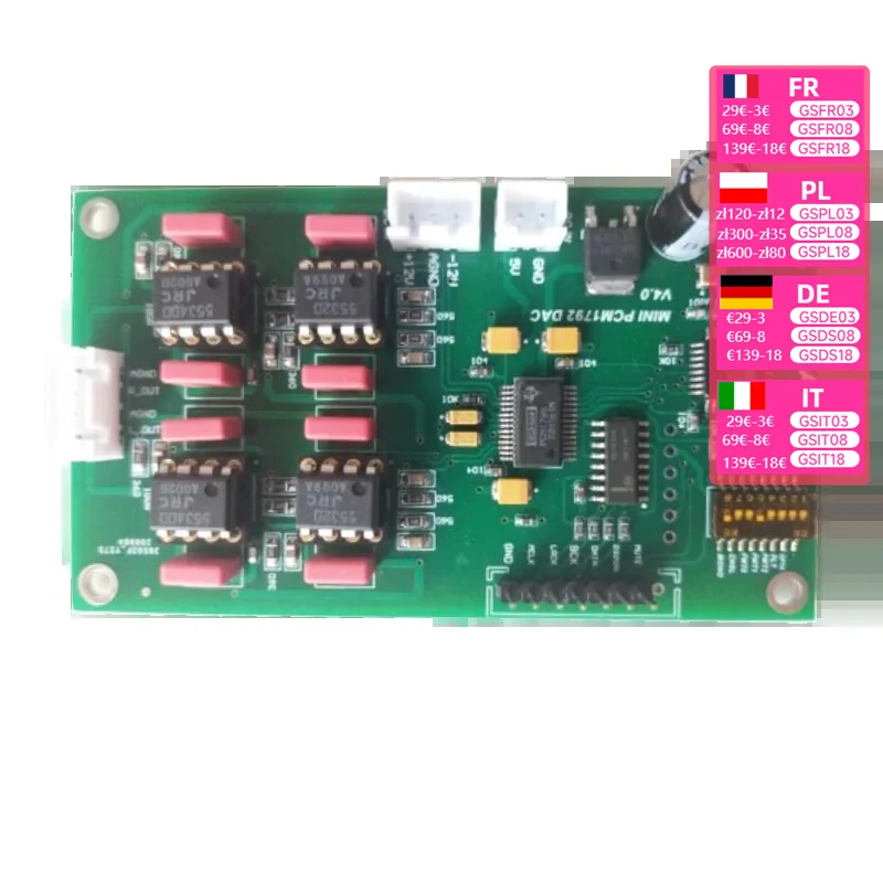 Nvarcher PCM1796 DSD Decoder Board Supports Dual Parallel Mode DSD512 PCM384khz Beyond The ESS9038 AK4497