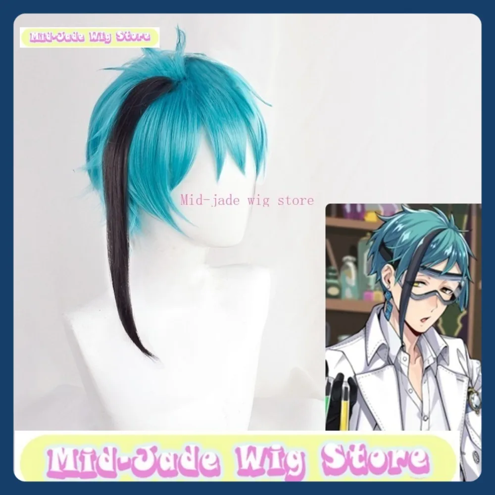 Parrucca Mid-jade Negozio Twisted Wonderland Floyd Leech Parrucca Cosplay Gioco Anime Gioco di ruolo Halloween Party Performance Capelli sintetici