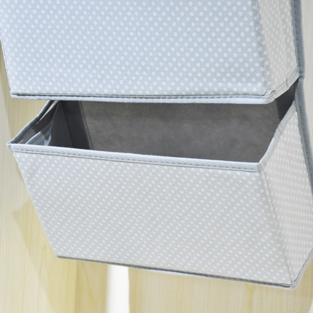 

4 Layers Hanging Storage Bag Over Door Closet Organizer Large Capacity Wall Pocket for Bedroom Kitchen Bathroom Grey