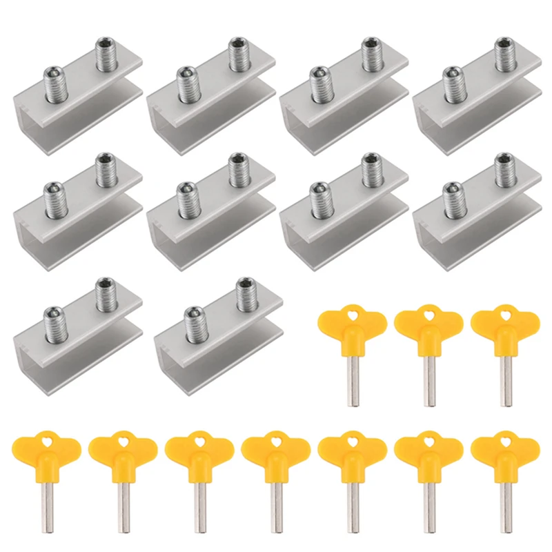 

10 Set Sliding Sash Stopper Cabinet Locks Straps Doors Security Anti-Theft Lock Window Sliding Door Doors Lock