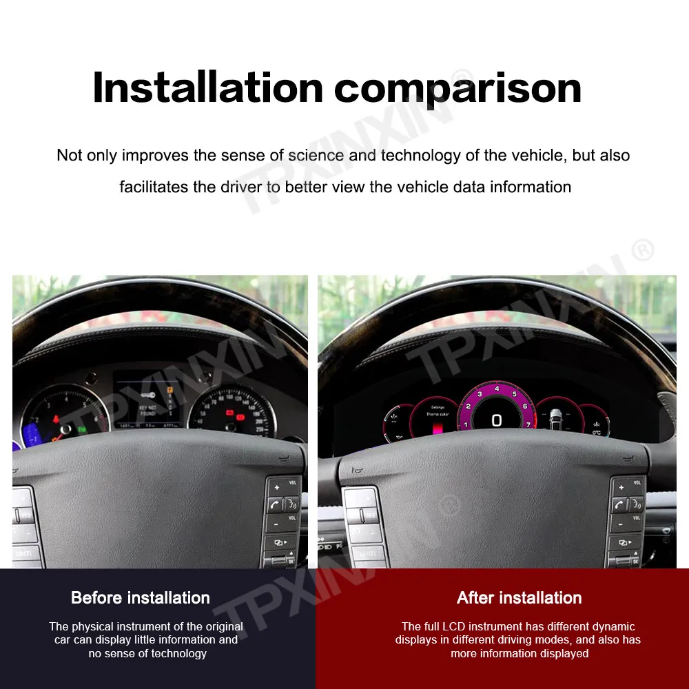 

LCD Car Odometer instrument For Volkswagen Phaeton 2004-2015 Virtual Cockpit Digital Dashboard cluster Speedometer Panel