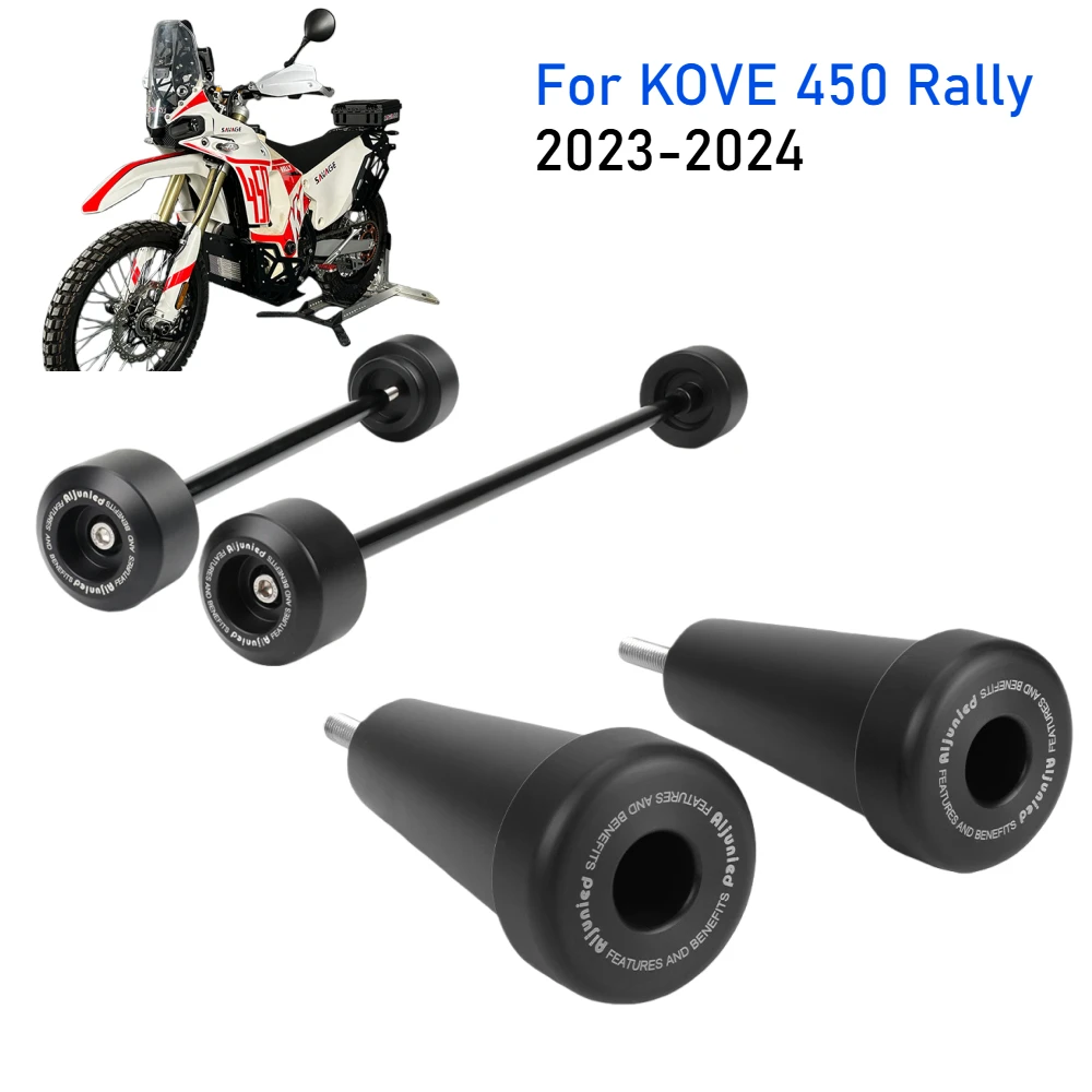 For KOVE 450 Rally 450Rally 2023 2024 Frame Slider Crash Protector Motorcycle Rear Front Wheel Axle Fork Crash Sliders Parts