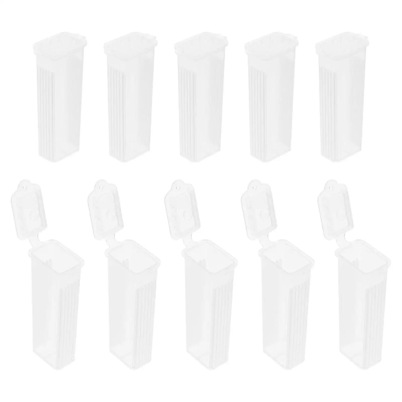 10pcs Pathological Slide Storage Box Plastic Microscope Slide Holder Staining Protection Laboratories
