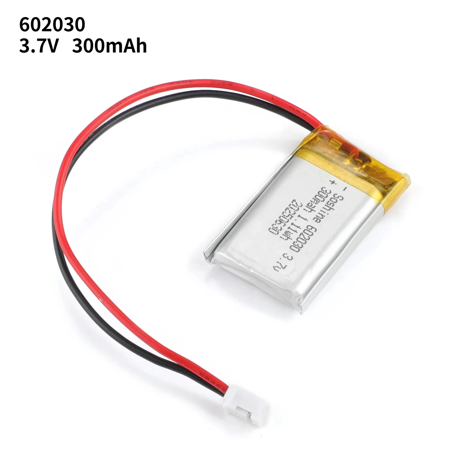 602030Batteries 300mAh Lithium Rechargeable Battery3.7V Li-ion Polymer Battery for Bluetooth Headset Speaker Monitor Self-Timer
