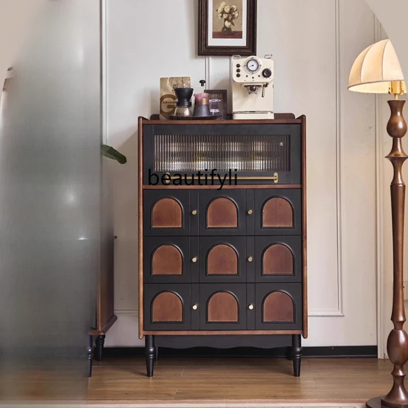 

ss8350 French retro solid wood chest, antique style in the living room, next to the wall TV cabinet, bedroom, bedside locker