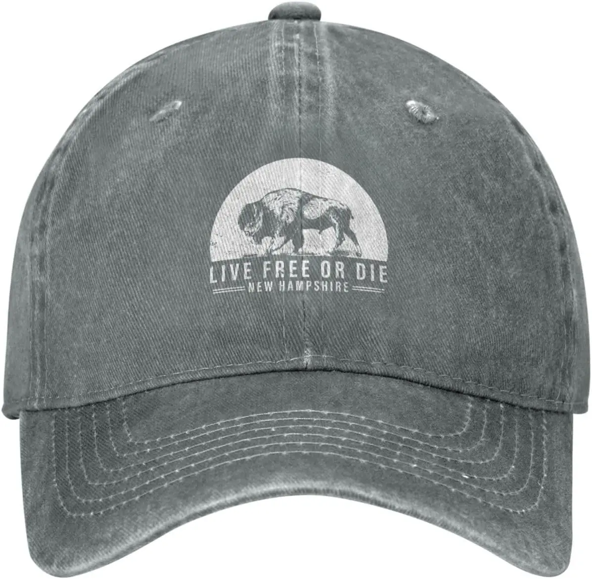 Live Free or Die Buffalo Baseball Cap Washed Cotton Adjustable Low Profile Dad Hat