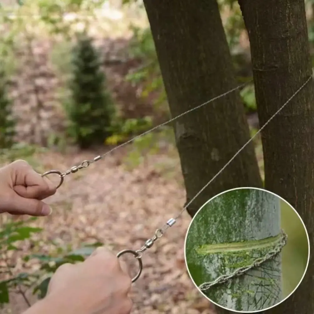 

2pcs High-Quality Stainless Steel Wire Saw Lightweight Construction Durable Material Manual Chain Saw Portable Design