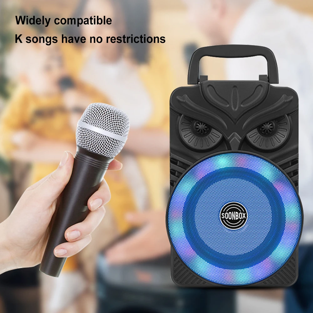 HiFi Bluetooth-Compatible Speaker Support TF Card HiFi Stereo Subwoofer RGB Light FM Radio Aux HIFI Loudspeaker Portable Speaker