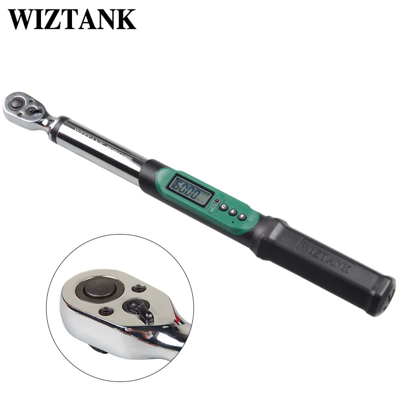 WIZTANK Digital Torque Wrench ET Reversible Quick Release Ratchet Spanner 1/4 3/8 1/2 Inch, 1.5-410Nm Bike Car Repair Tool