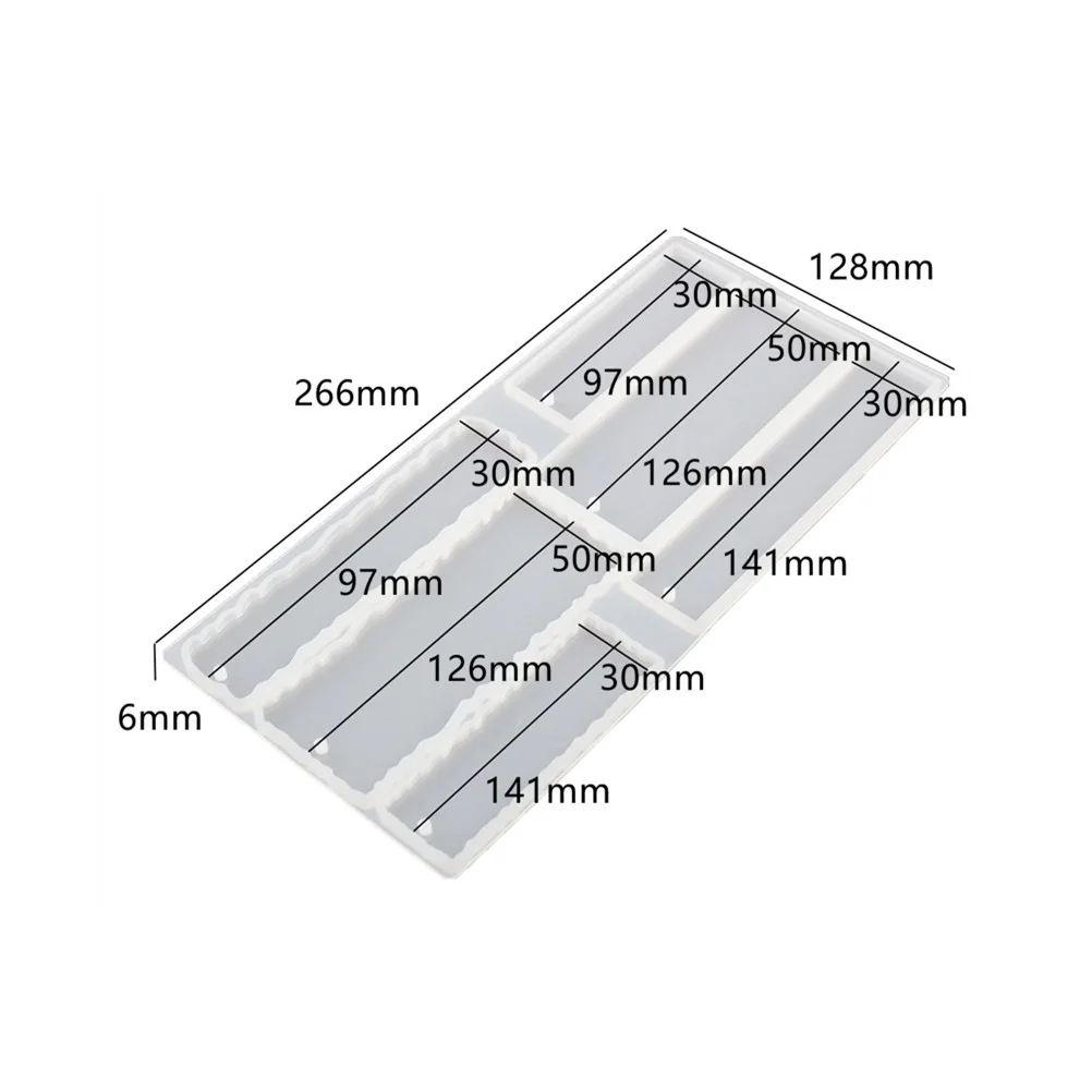 

Bookmark Mold Bookmarks Molds for Resin Casting Irregular Diy Silica Gel Making Kit Silicone