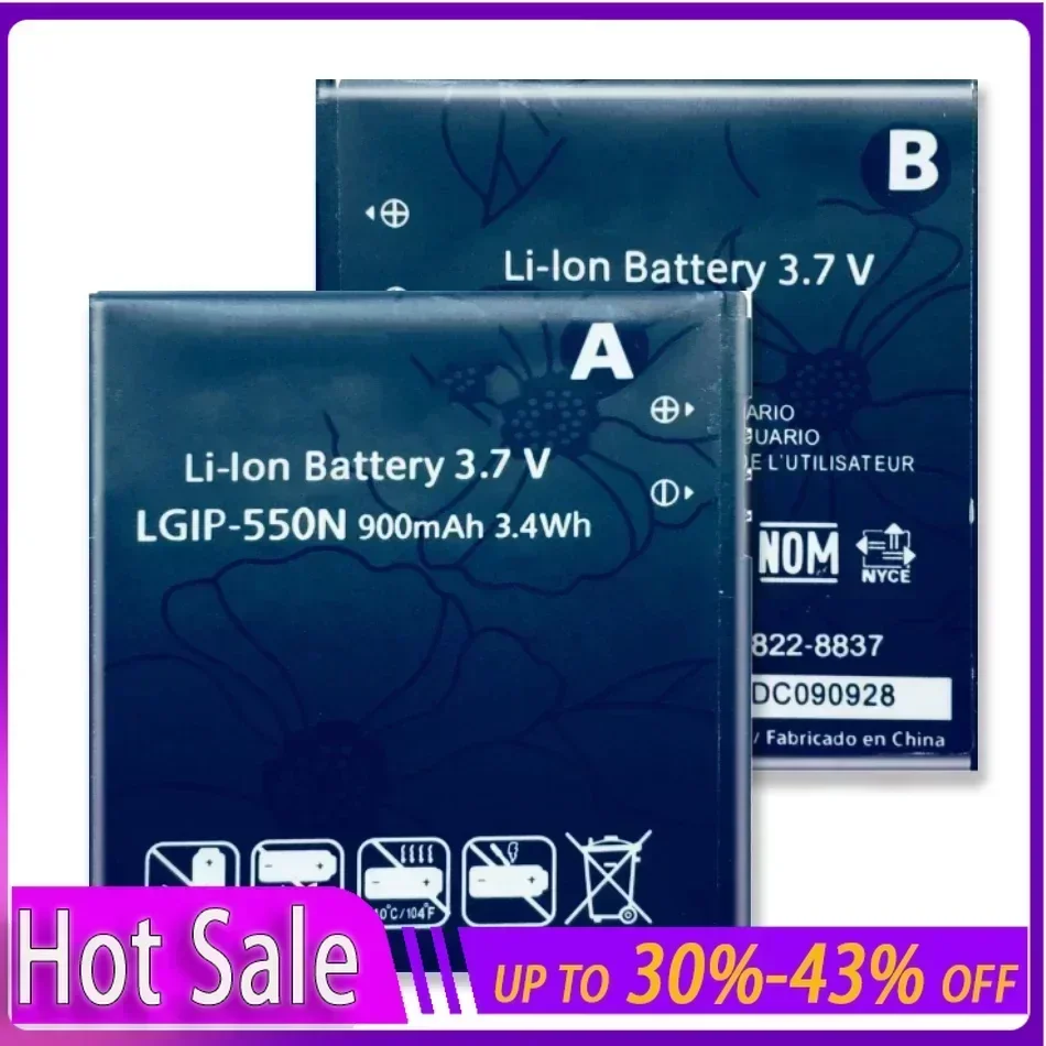 LGIP-550N Battery for LG KV700 S310 GD510 GD880 Mini 900Mah Batteries Warranty Track Number