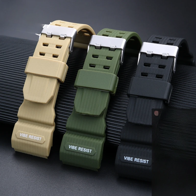 For Casio G-SHOCK Square Hole Big Mud King Watch Band GWG-1000 Series Resin Breathable Men\'s Modified Replacement Watch Strap