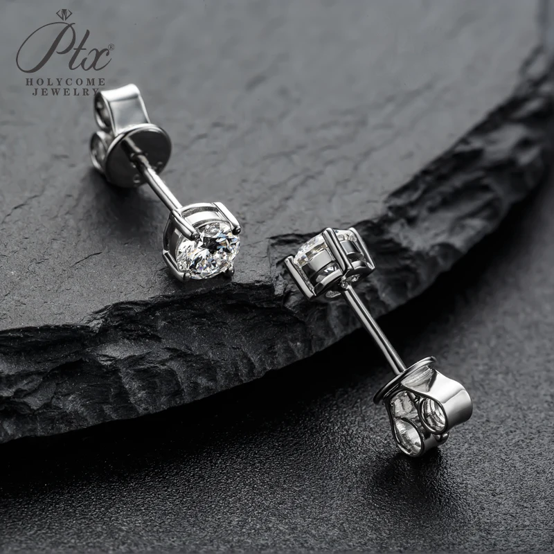 Laborgezüchtete Diamant-Ohrstecker 3mm Runde Form 925 Sterling Silber Vierkant-Fassung Edles Geschenk Großhandel Holycome Schmuck – Detail 22