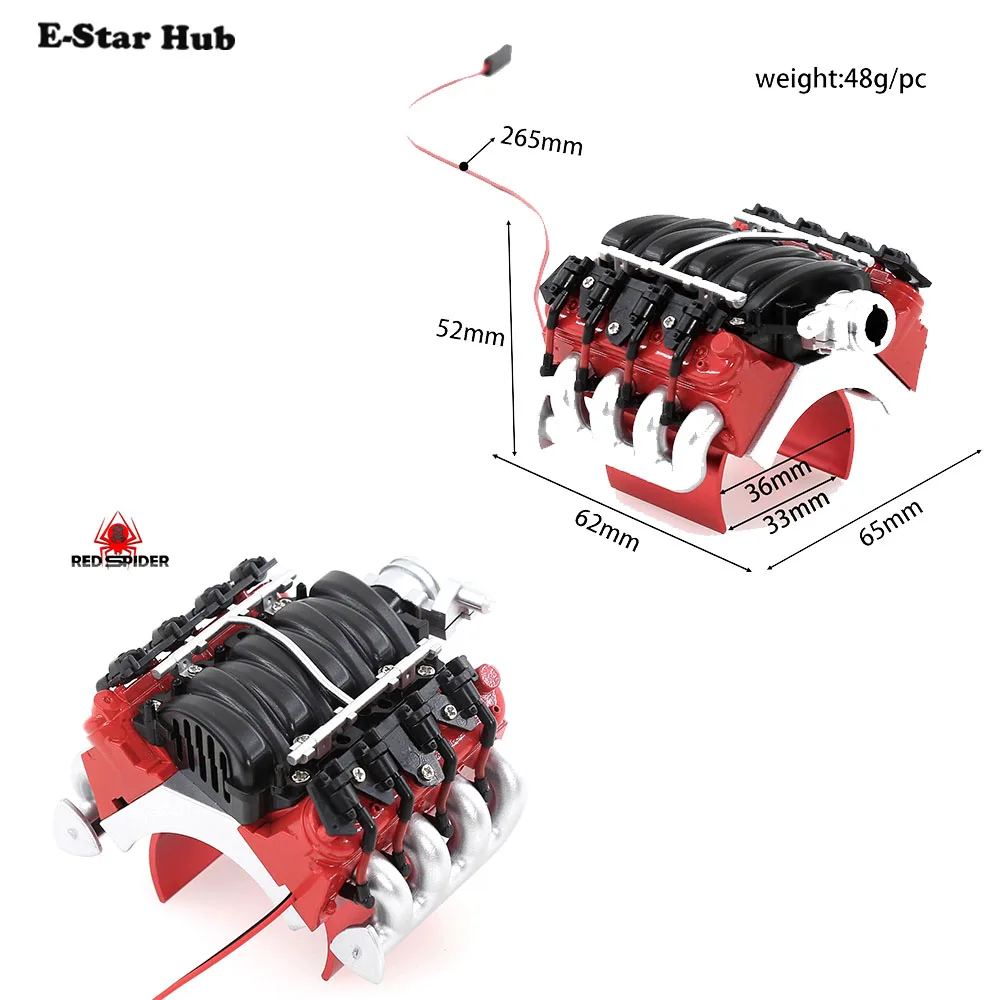 

RC альпинистский гусеничный автомобильный радиатор для TRX4 V8, имитация капота двигателя Corvette LS3