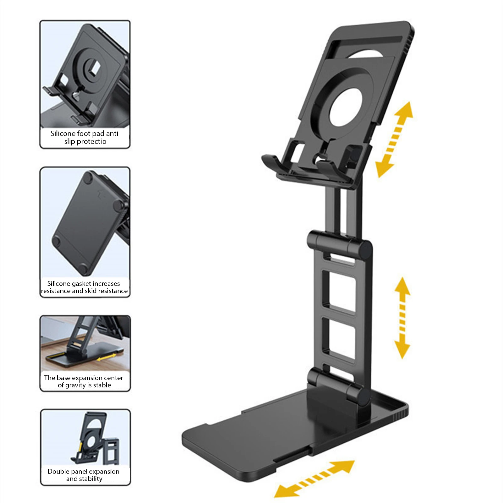 Suporte de telefone durável dobrável plástico do suporte do telefone para o quarto de casa