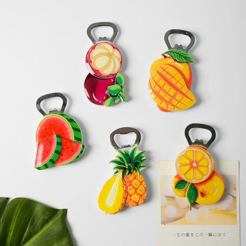 

Cute and Interesting Fruit Magnetic Bottle Opener Refrigerator Stickers, Home Decoration Magnetic Patches. Hot Sale