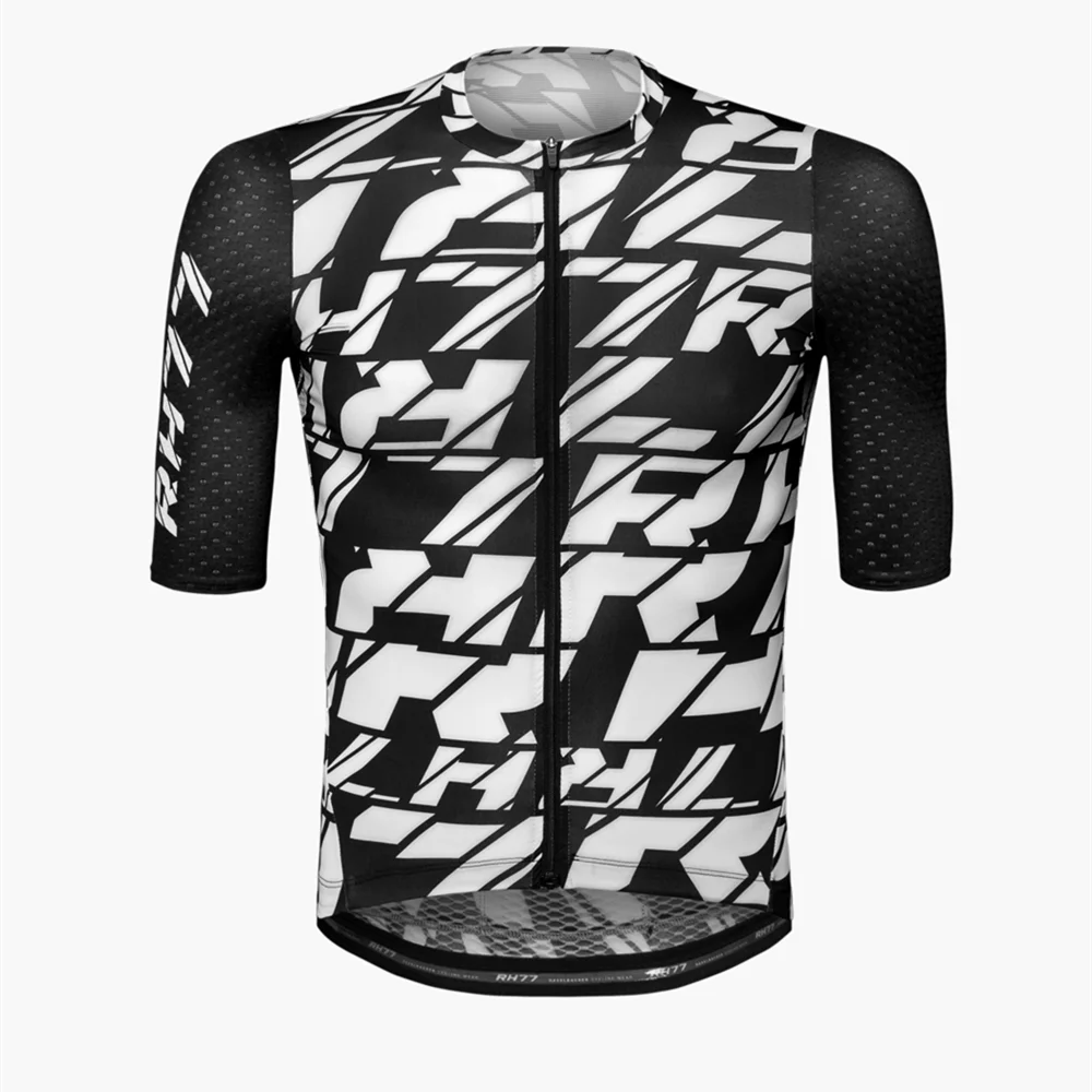 RH77 Cycling Outdoor Short-sleeved Jerseys Man Bike Quick Dry Triathlon Tops Ciclilsmo Maillot Cycliste Breathable Shirts