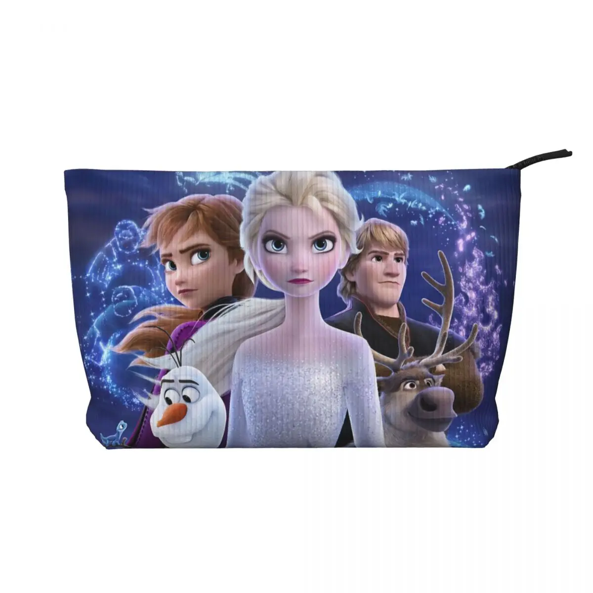 Bolsa de aseo personalizada con dibujos animados de Frozen para viaje, organizador de maquillaje cosmético de pana, Anna y Elsa, Kit de almacenamiento de belleza, estuche Dopp