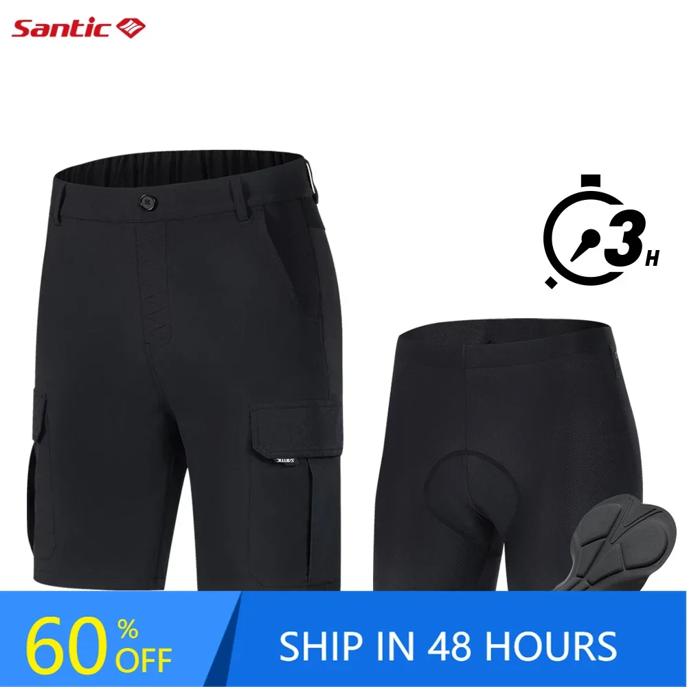 

Santic New Men's Cycling Shorts Summer Outdoor Casual Shorts Road MTB Bike Shorts With Underwear WM24C05187H