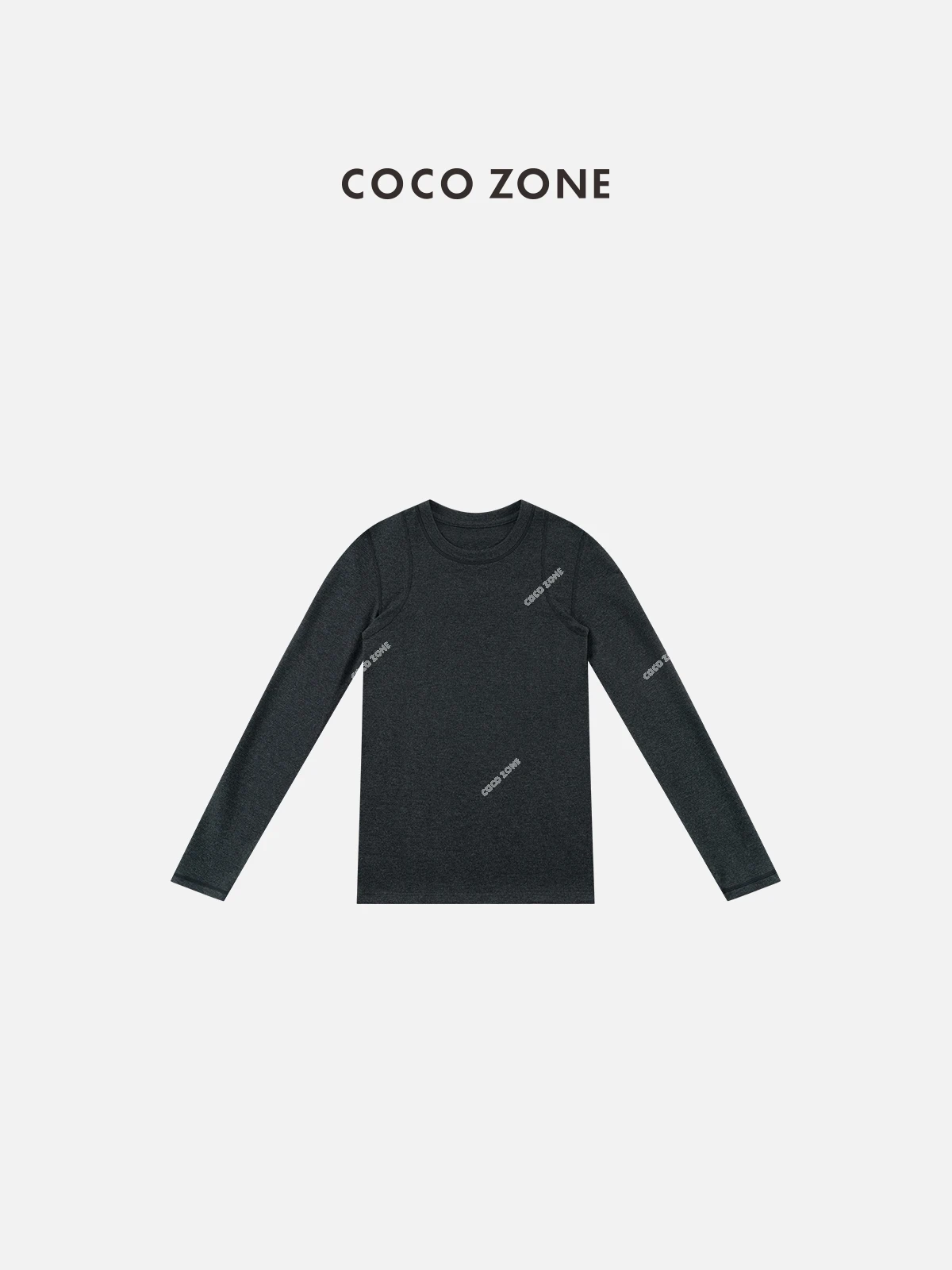 

Женская футболка-пуловер Zone Long Sleeve с круглым вырезом, базовый слой, однотонная, для повседневной носки, приталенная, в корейском стиле