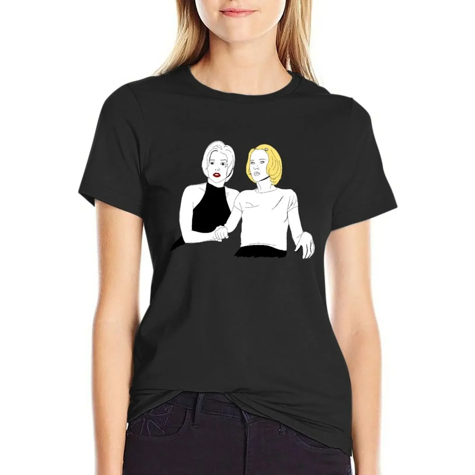 

Mulholland Drive Drawing T-Shirt tops plain customs workout shirts for Women loose fit