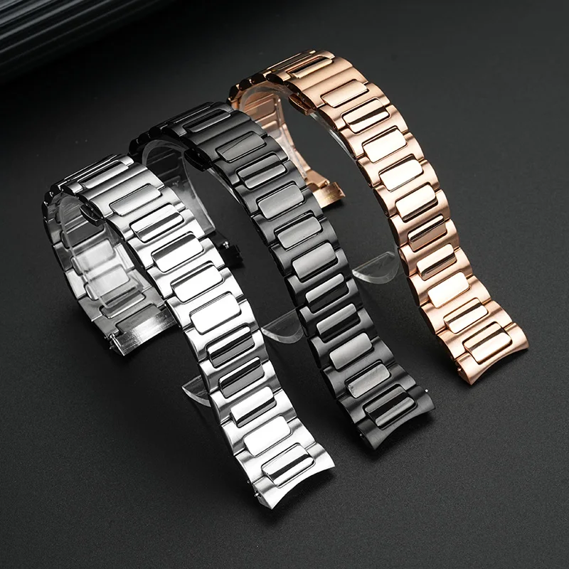 Correa de reloj de acero inoxidable para Mido M049.526, nueva serie de televisión helmsman, correa curva de acero inoxidable para hombre, liberación rápida de 22mm