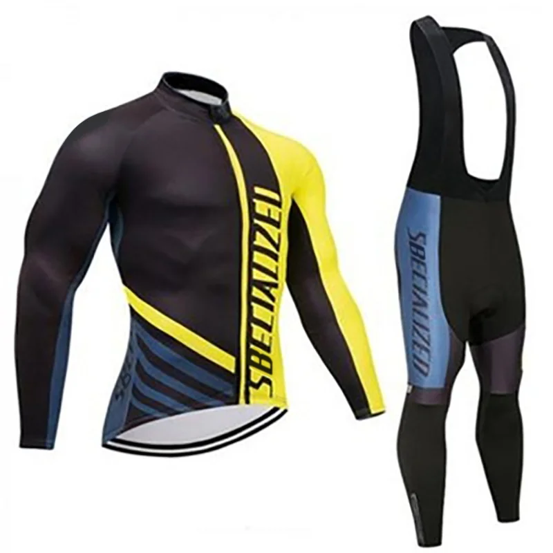 2025 Autumn Cycling Clothing set Men Long sleeve Jersey Quick Dry Bike uniform MTB Bicycle maillot ciclismo Bib Pants