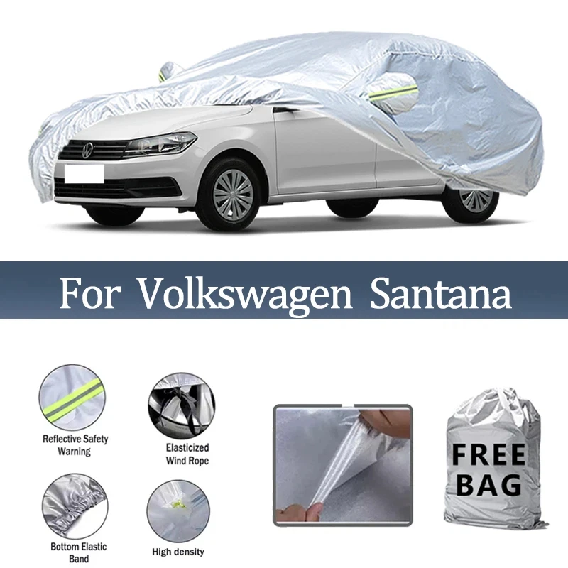 

Для Volkswagen Santana автомобильный чехол уличные защитные чехлы снежный солнцезащитный козырек водостойкий пылезащитный внешний УФ автомобильные аксессуары