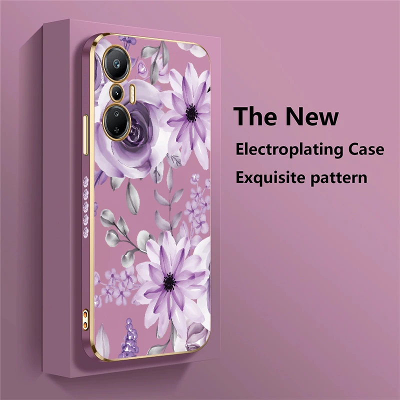 Cassa del telefono Per Infinix Tecno Pop 8 5 LTE 6 Pova 3 4 Pro 5G 5 6 Pro Neo 2 Moda Fiore Modello Silicone Antiurto Copertura Morbida