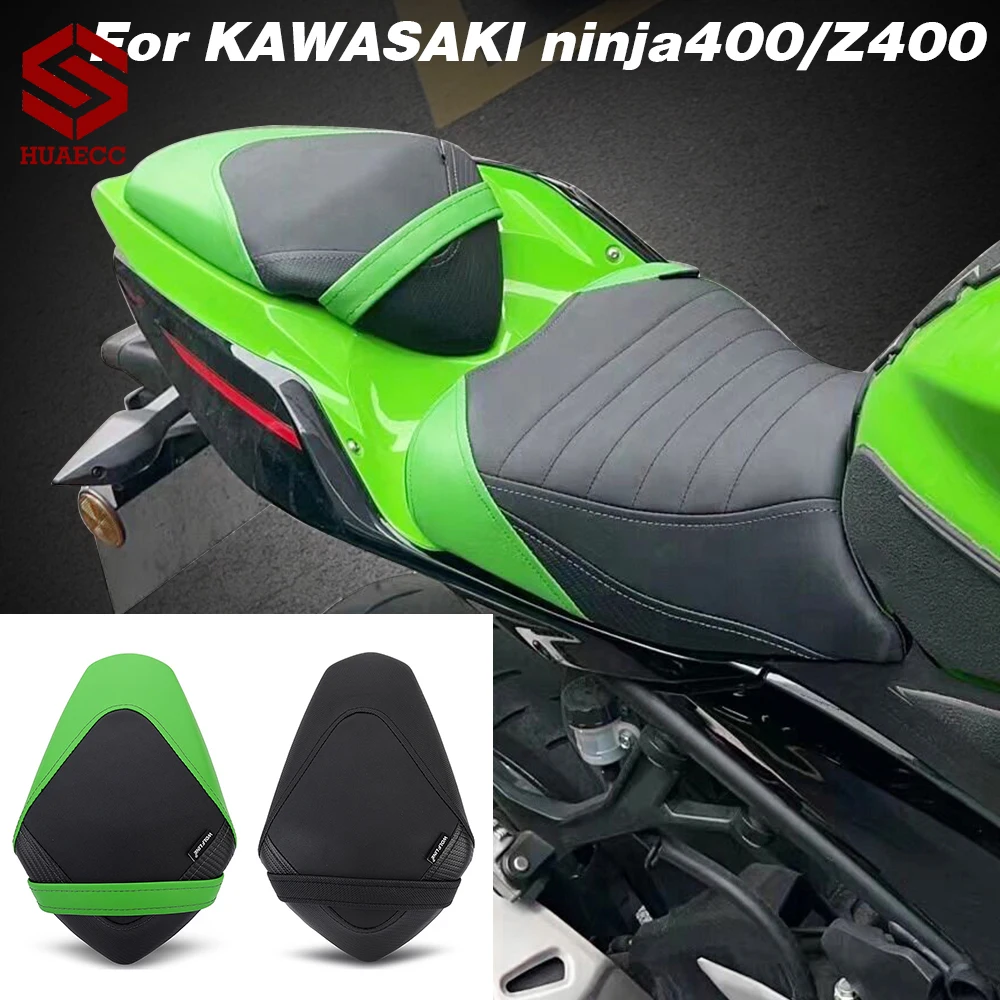 Motorcycle NINJA400 PU Leather Seat Cover Waterproof Cushion Pillion for Kawasaki Ninja 400 Z400 2018 2019 2020 2021 2022 2023