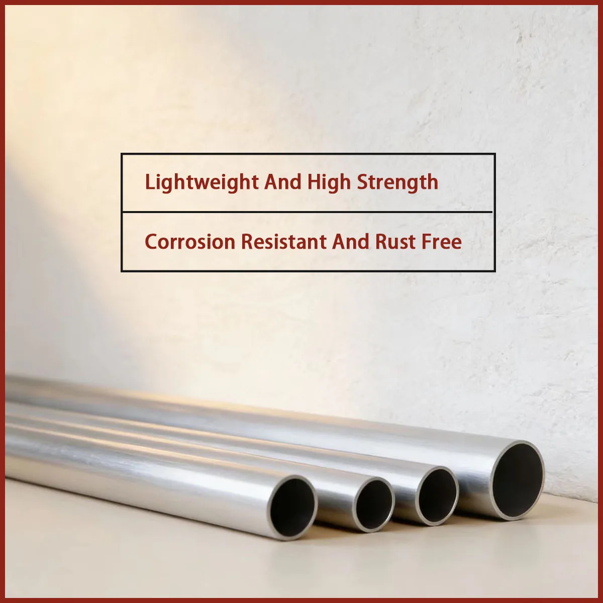 Aluminum alloy round tube with an outer diameter of 32-40mm is used for building frames, mechanical equipment, etc