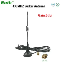433Mhz LORA ์ํ
๋ lorawan 5dbi 433 IOT antena GSM SMA Male ์ปค๋ฅํฐ, ํ ๋ผ๋์ค ์ ํธ ๋ฌด์ ๋ฆฌํผํฐ ์ฉ ๋ง๊ทธ๋คํฑ๋ฒ ์ด์ค ํฌํจ