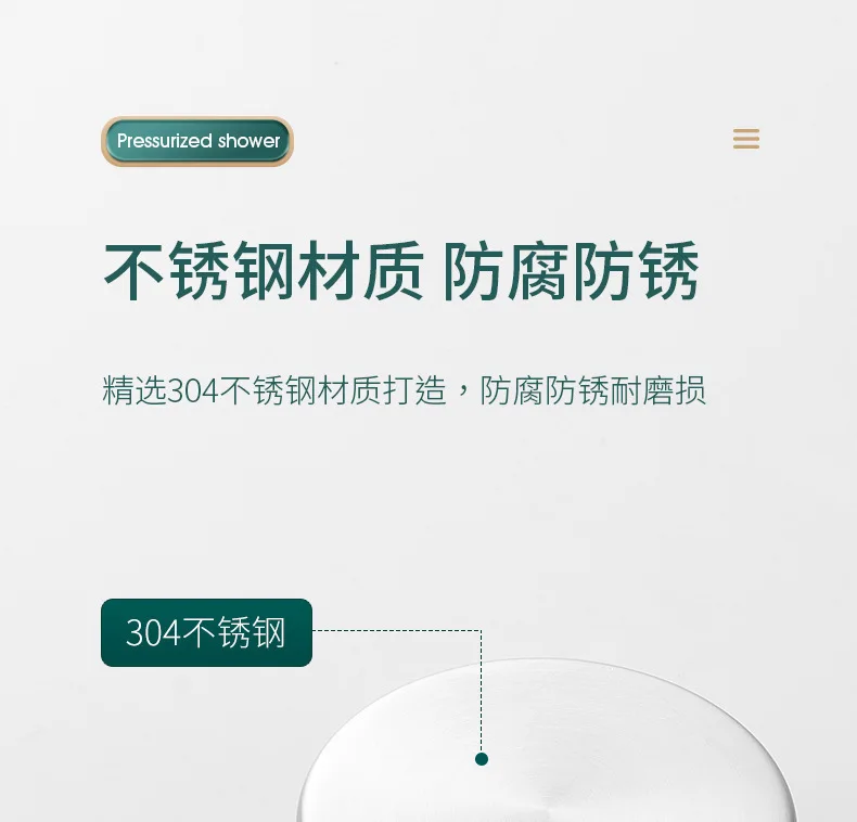 SUS 304 Steel Shower Head Image 6