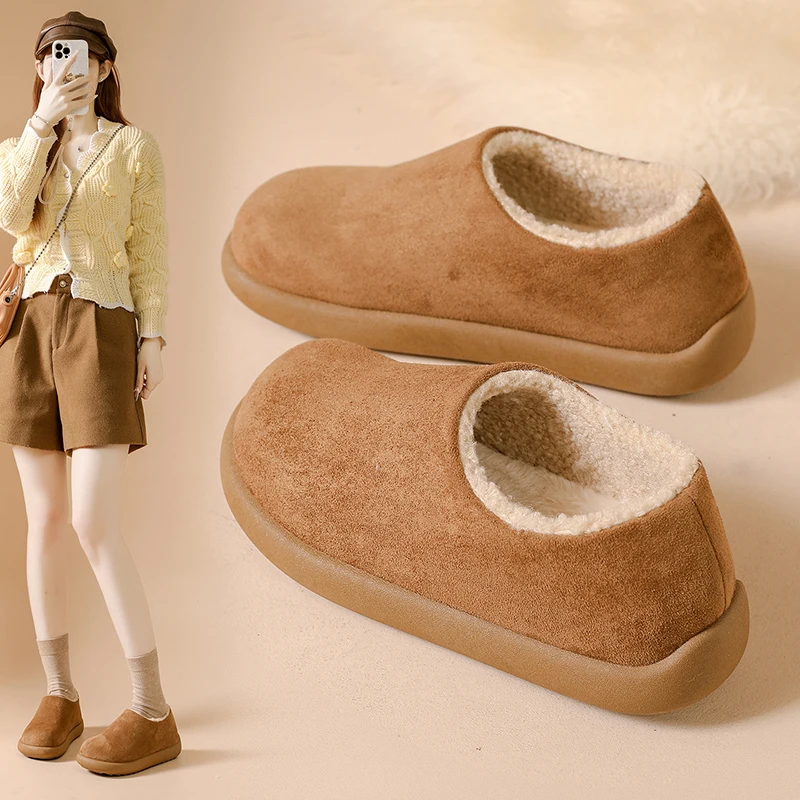 

Cotton shoes, thermal boots, versatile fur-lined snow boots, warm and comfortable for outdoor wear, F5839