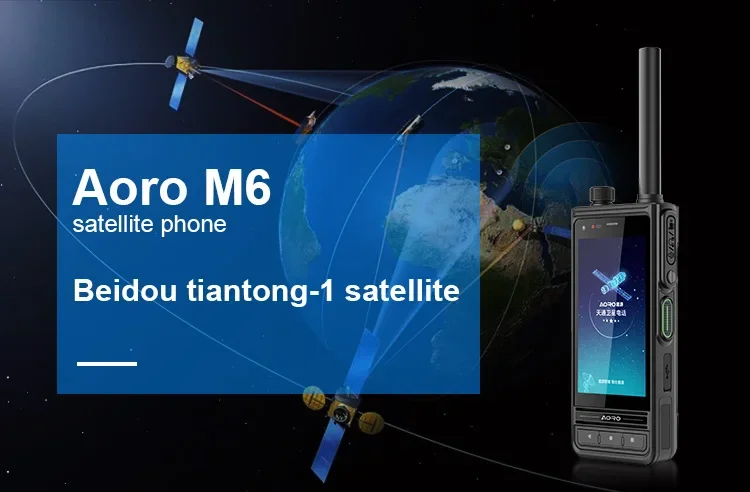 Aoro dmr telepon satelit IP68, radio komunikasi tahan air antena walkie talkie ponsel