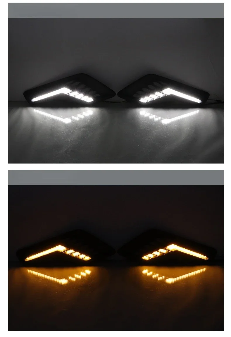 Car Wheel Eyebrow Light Led Front Fender Light DRL Daytime Running Lamp Dynamic Turn Signal For Ford Raptor F150 F-150 2022-2024 detail image 5