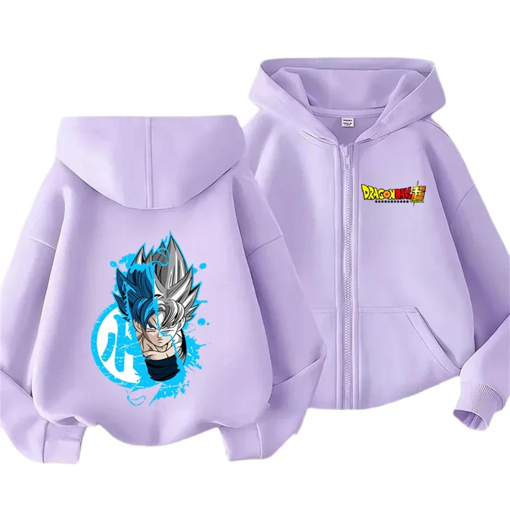

Spring Autumn Children Goku Sweatshirt Boys Hoodie Dragon Ball Zipper Hoodie Kids Super Saiyan Streetwear