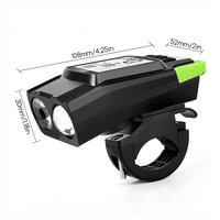 3 in 1 Bike Lights Bike Headlight with Horns Speedometer USB Rechargeable Waterproof Bike Speedometer